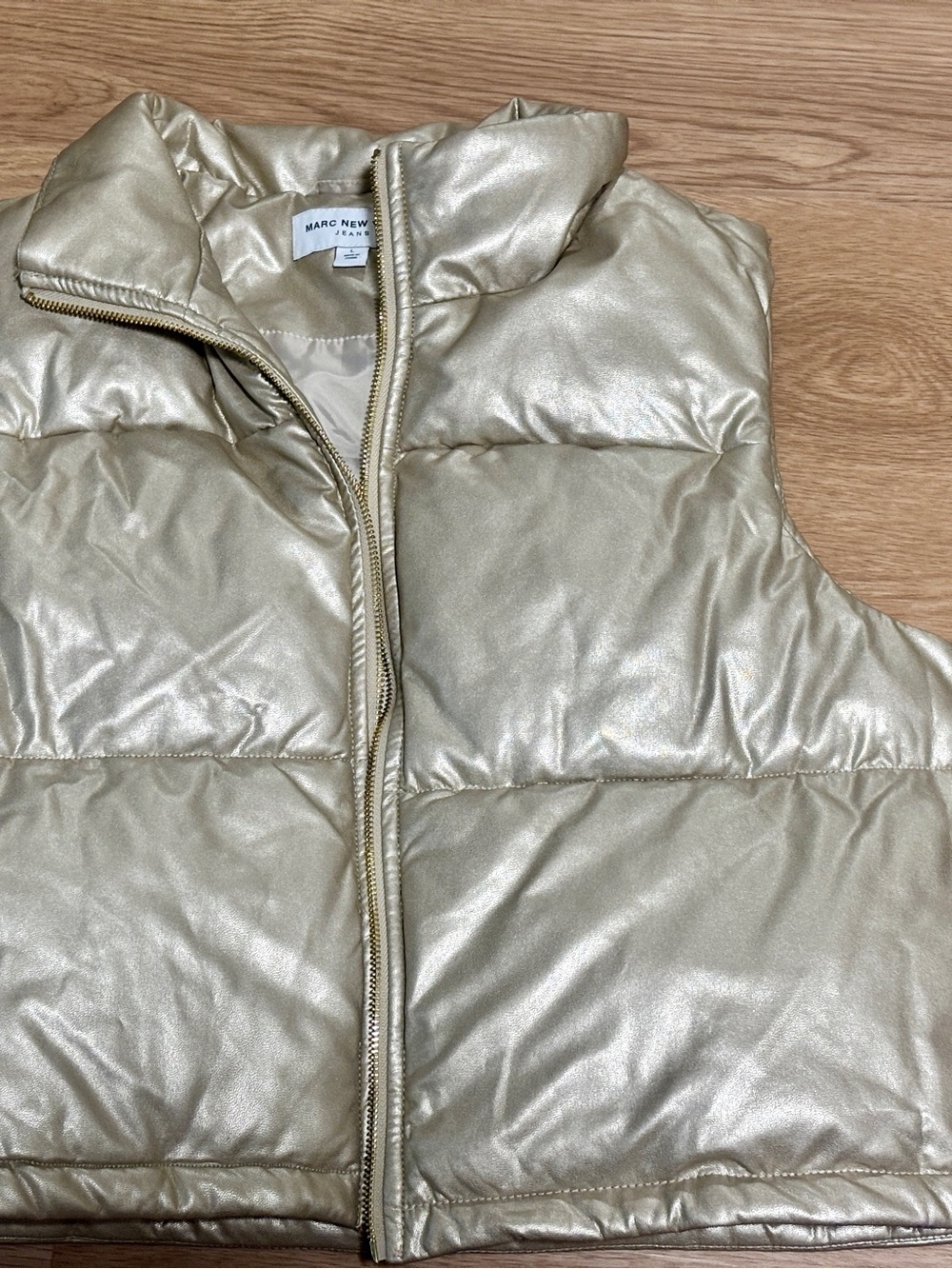 Marc New York Shimmery cream Puffer Vest